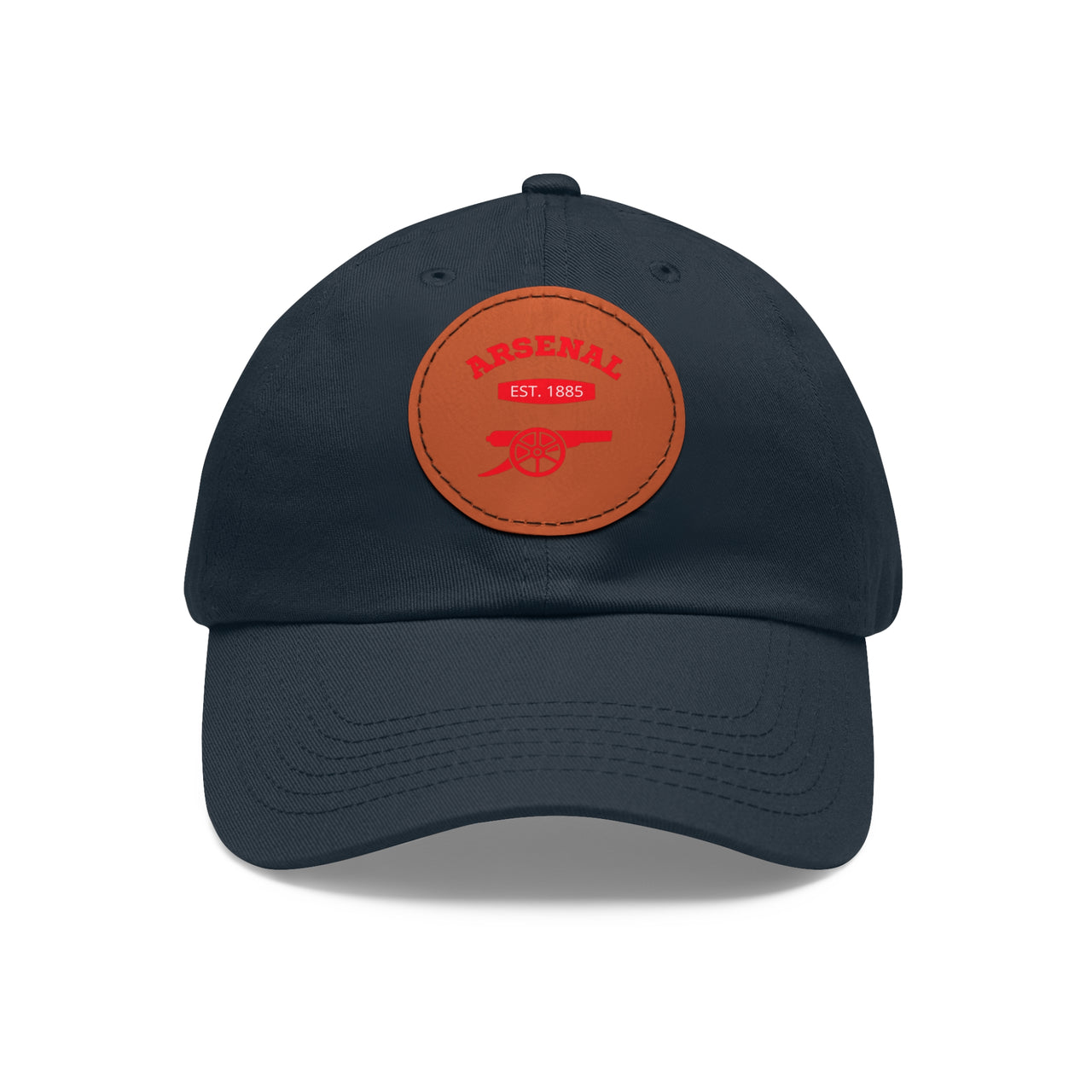 Arsenal Gunners Dad Hat with Leather Patch (Round)