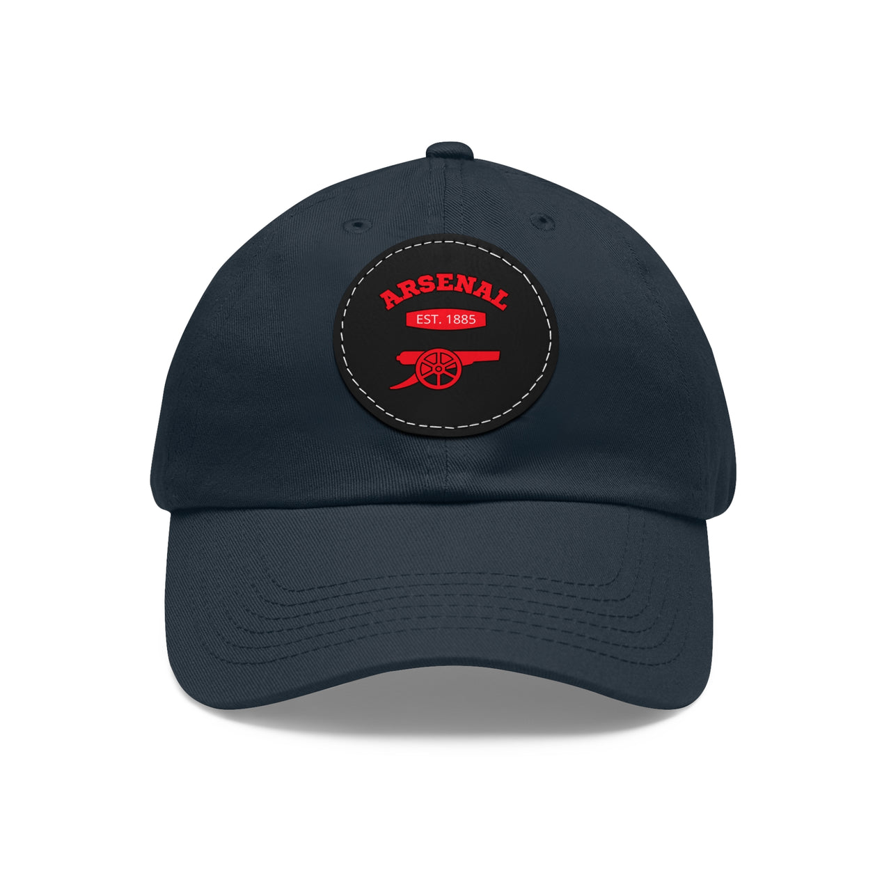 Arsenal Gunners Dad Hat with Leather Patch (Round)