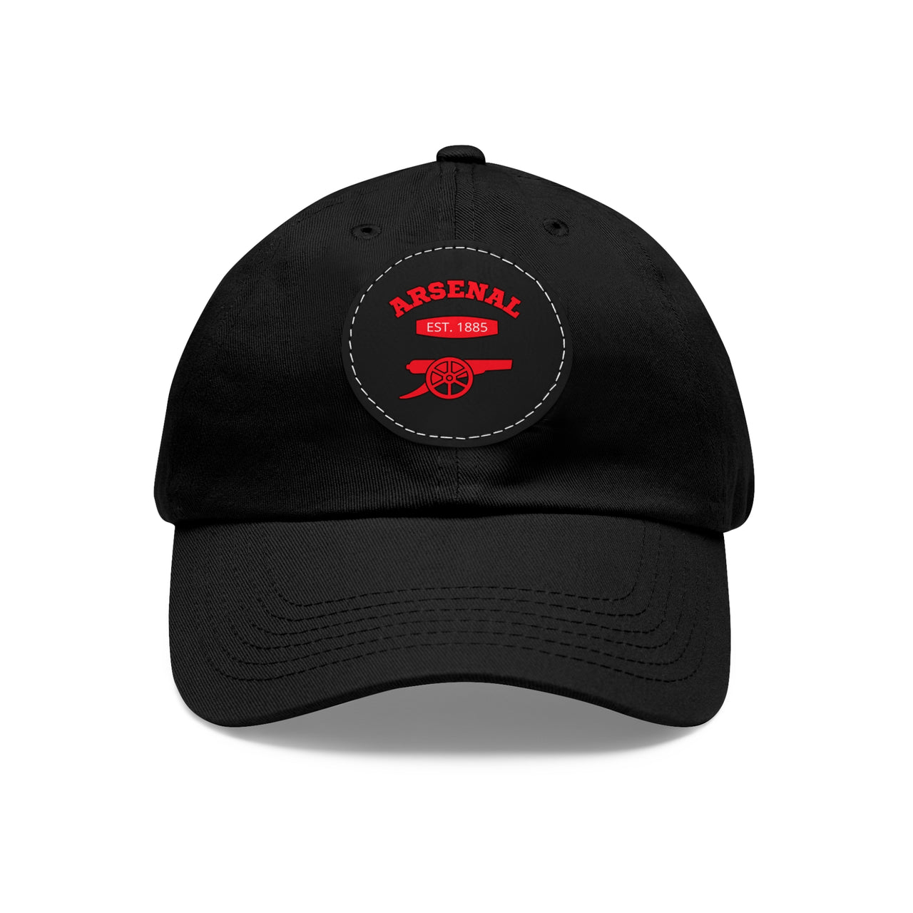 Arsenal Gunners Dad Hat with Leather Patch (Round)