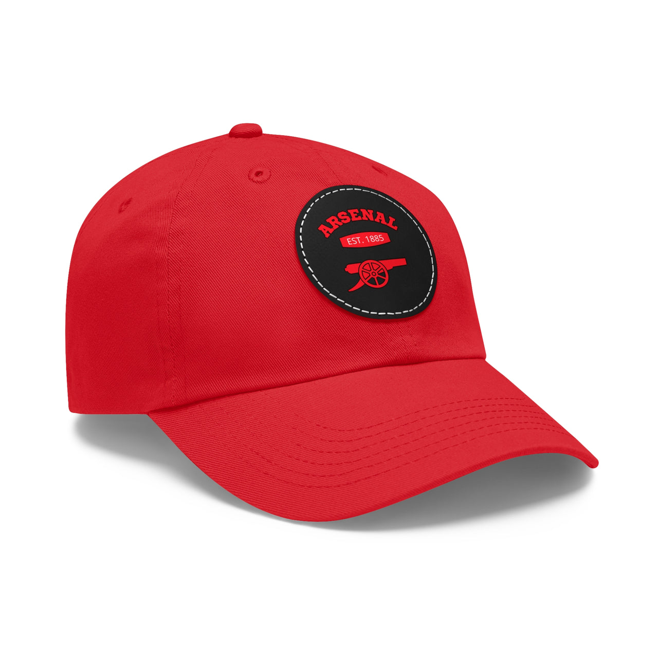 Arsenal Gunners Dad Hat with Leather Patch (Round)