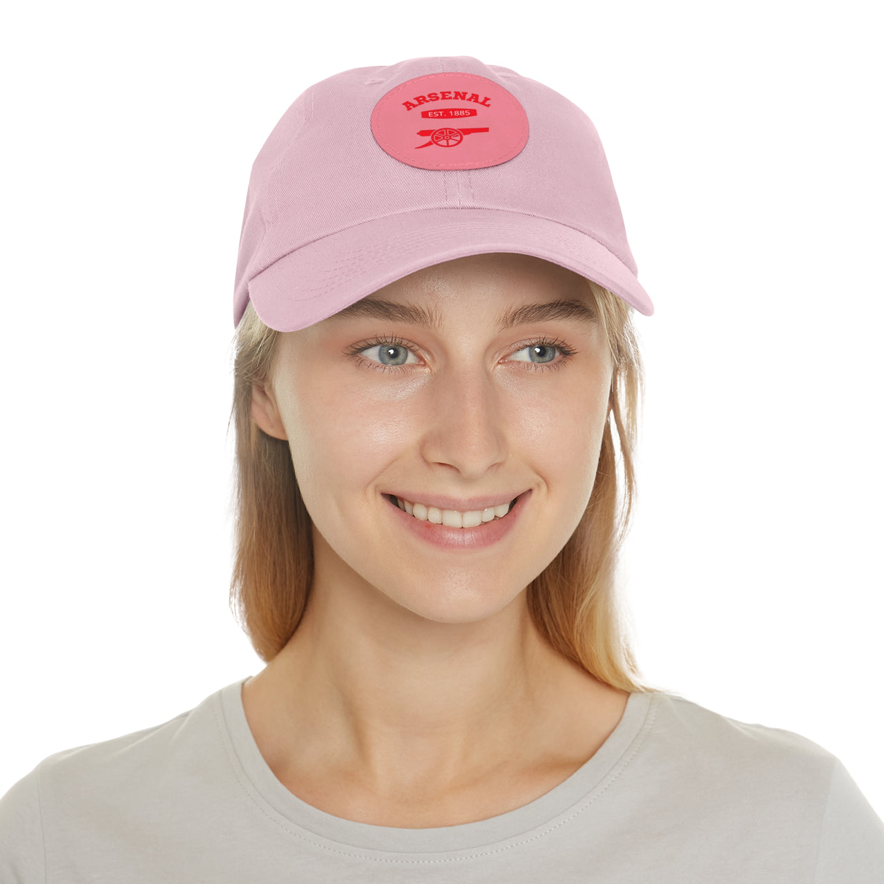 Arsenal Gunners Dad Hat with Leather Patch (Round)
