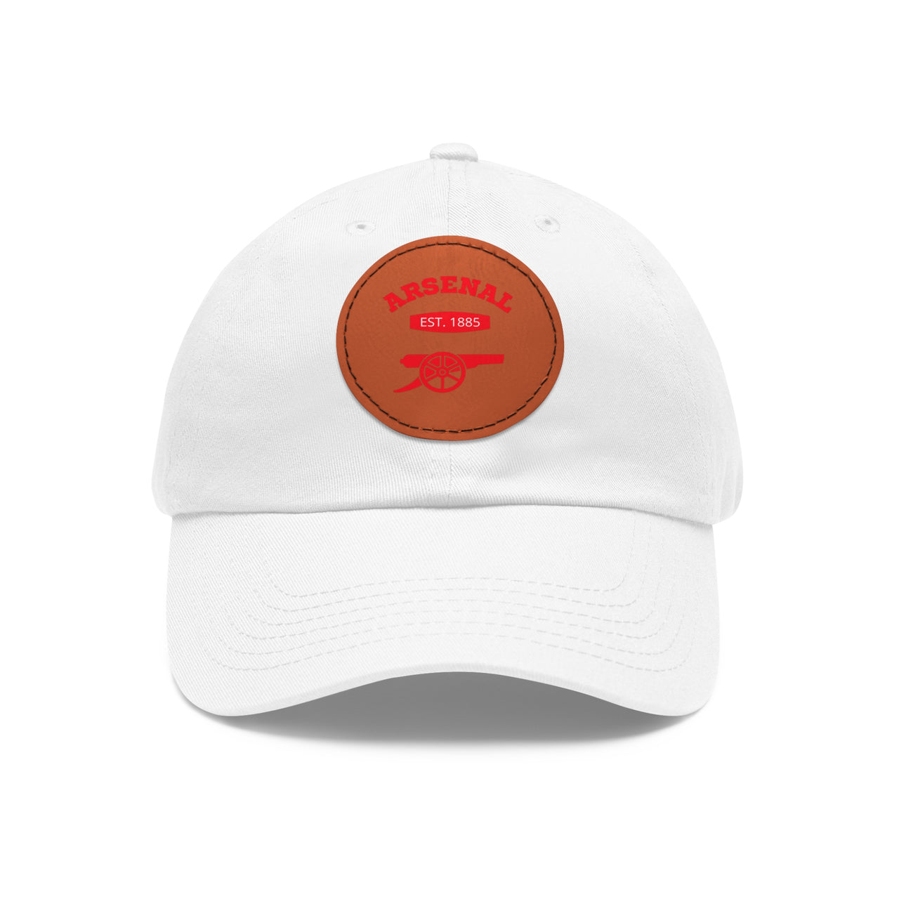 Arsenal Gunners Dad Hat with Leather Patch (Round)