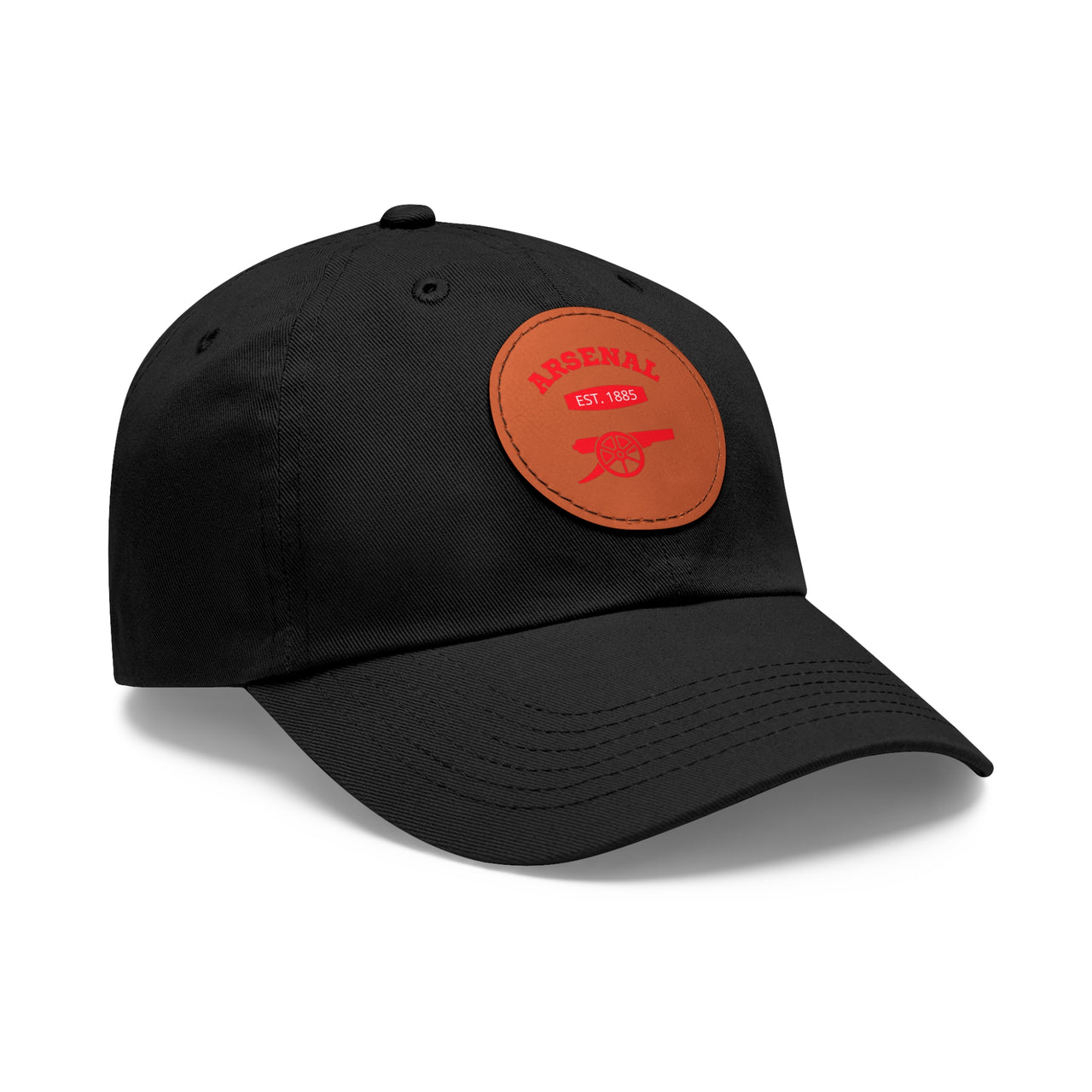 Arsenal Gunners Dad Hat with Leather Patch (Round)
