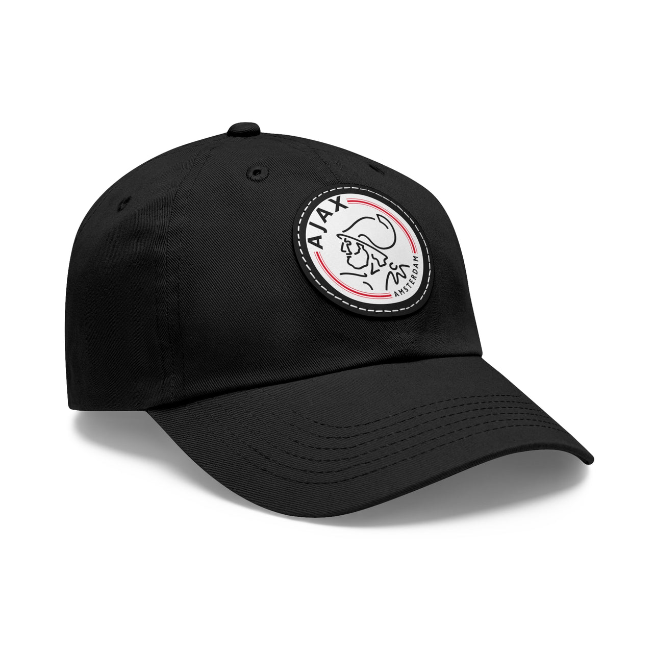 Ajax Dad Hat with Leather Patch (Round)