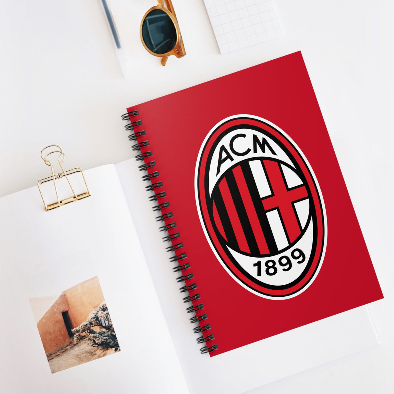 AC Milan Spiral Notebook - Ruled Line
