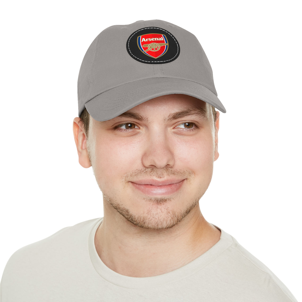Arsenal Dad Hat with Leather Patch (Round)