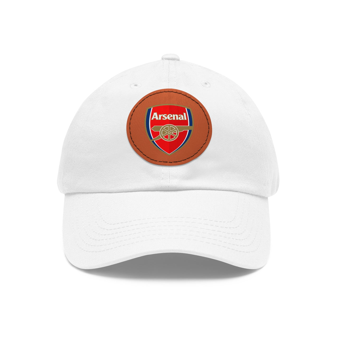 Arsenal Dad Hat with Leather Patch (Round)
