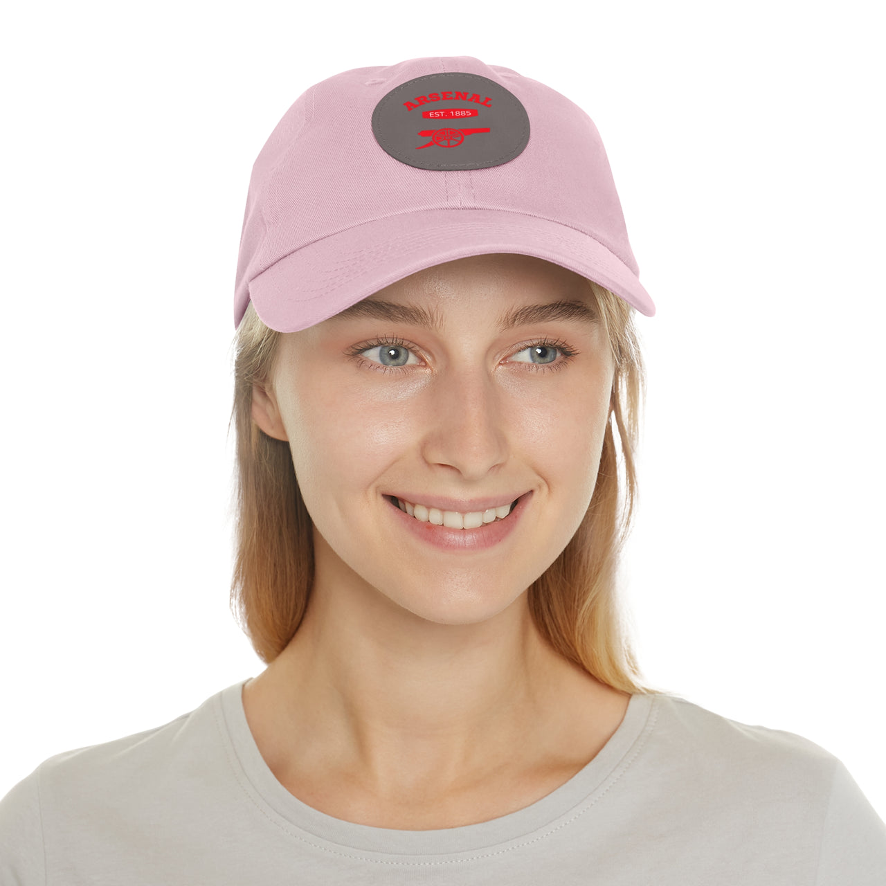 Arsenal Gunners Dad Hat with Leather Patch (Round)