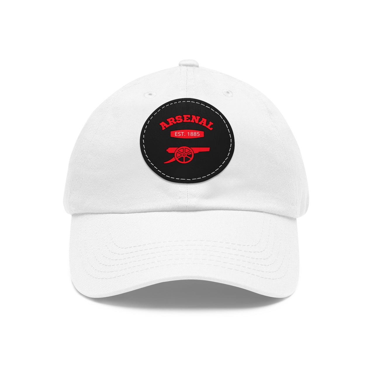Arsenal Gunners Dad Hat with Leather Patch (Round)