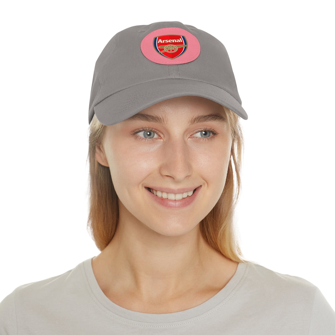 Arsenal Dad Hat with Leather Patch (Round)