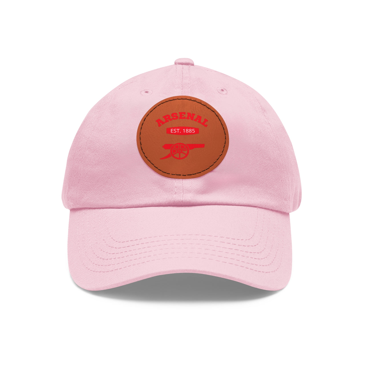 Arsenal Gunners Dad Hat with Leather Patch (Round)