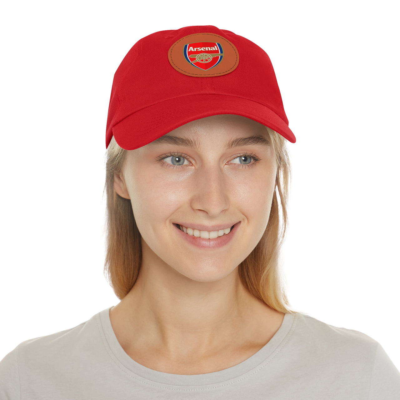 Arsenal Dad Hat with Leather Patch (Round)