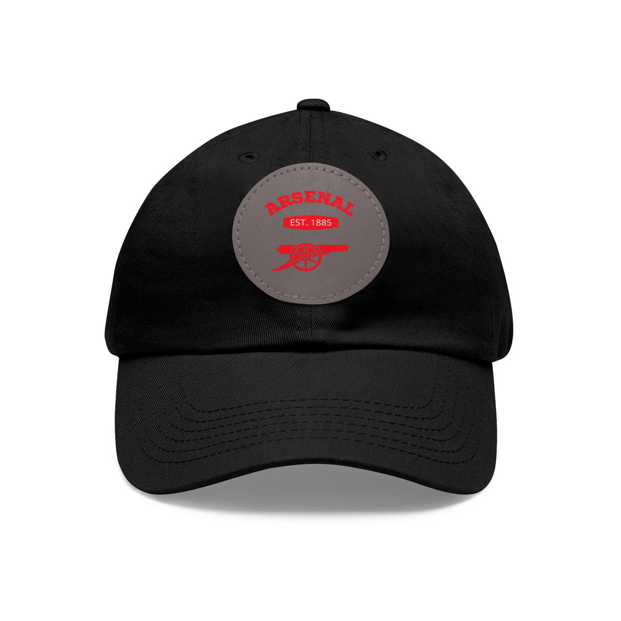 Arsenal Gunners Dad Hat with Leather Patch (Round)