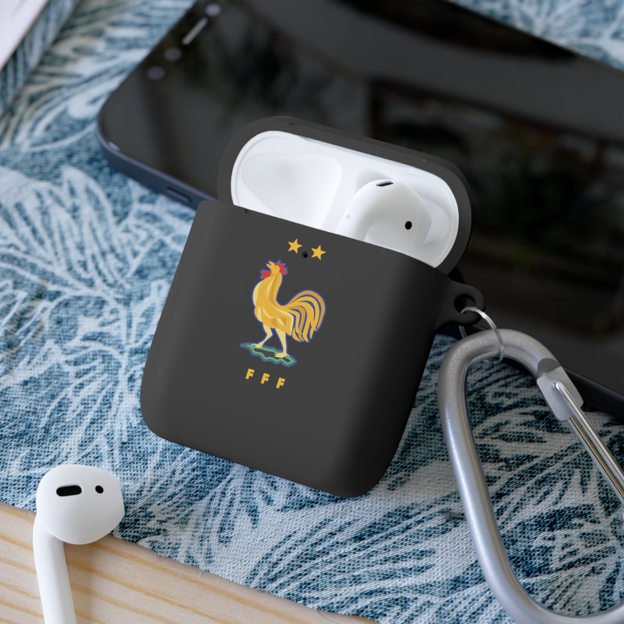France National Team AirPods Case Cover with Carabiner - Stylish Protector for AirPods & AirPods Pro