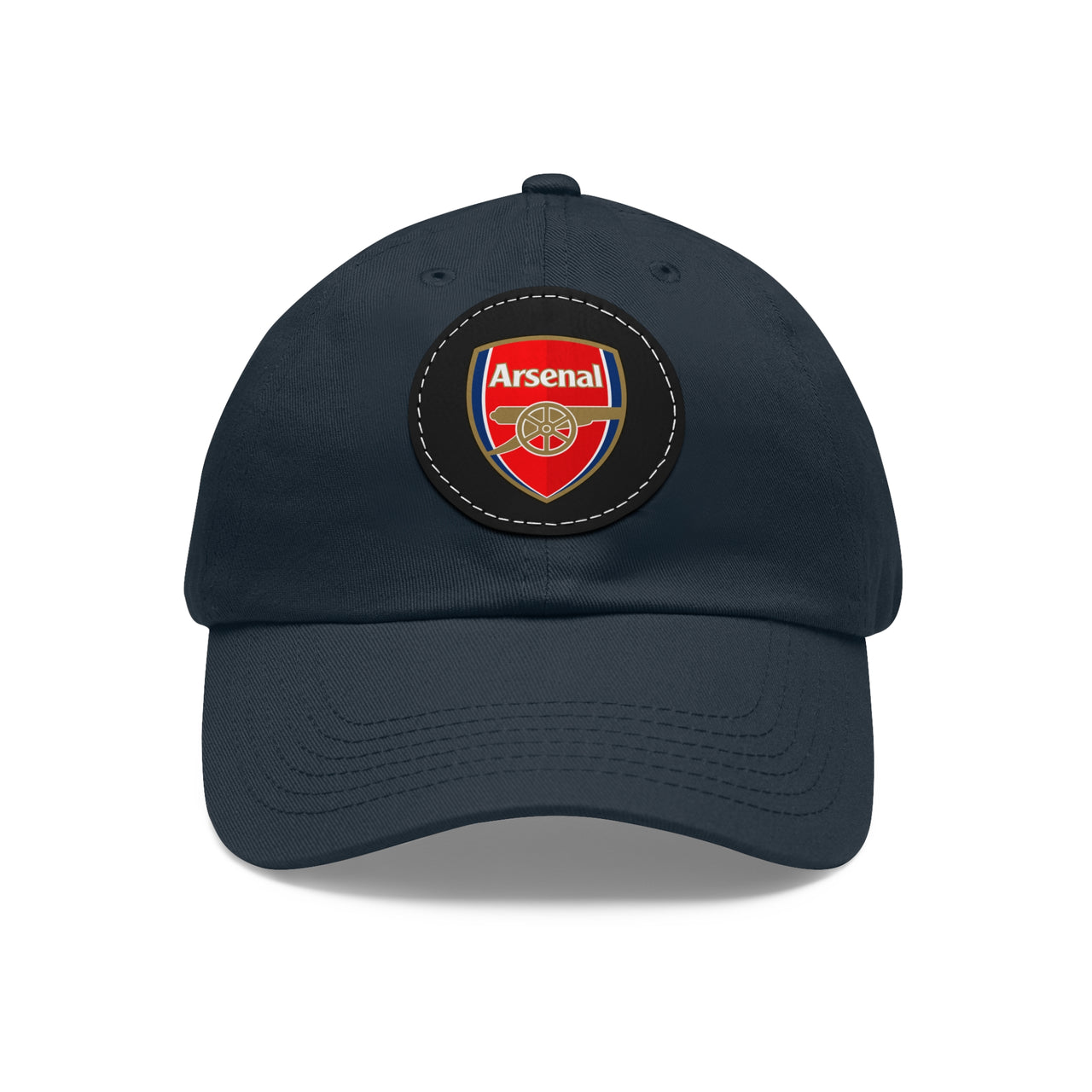 Arsenal Dad Hat with Leather Patch (Round)