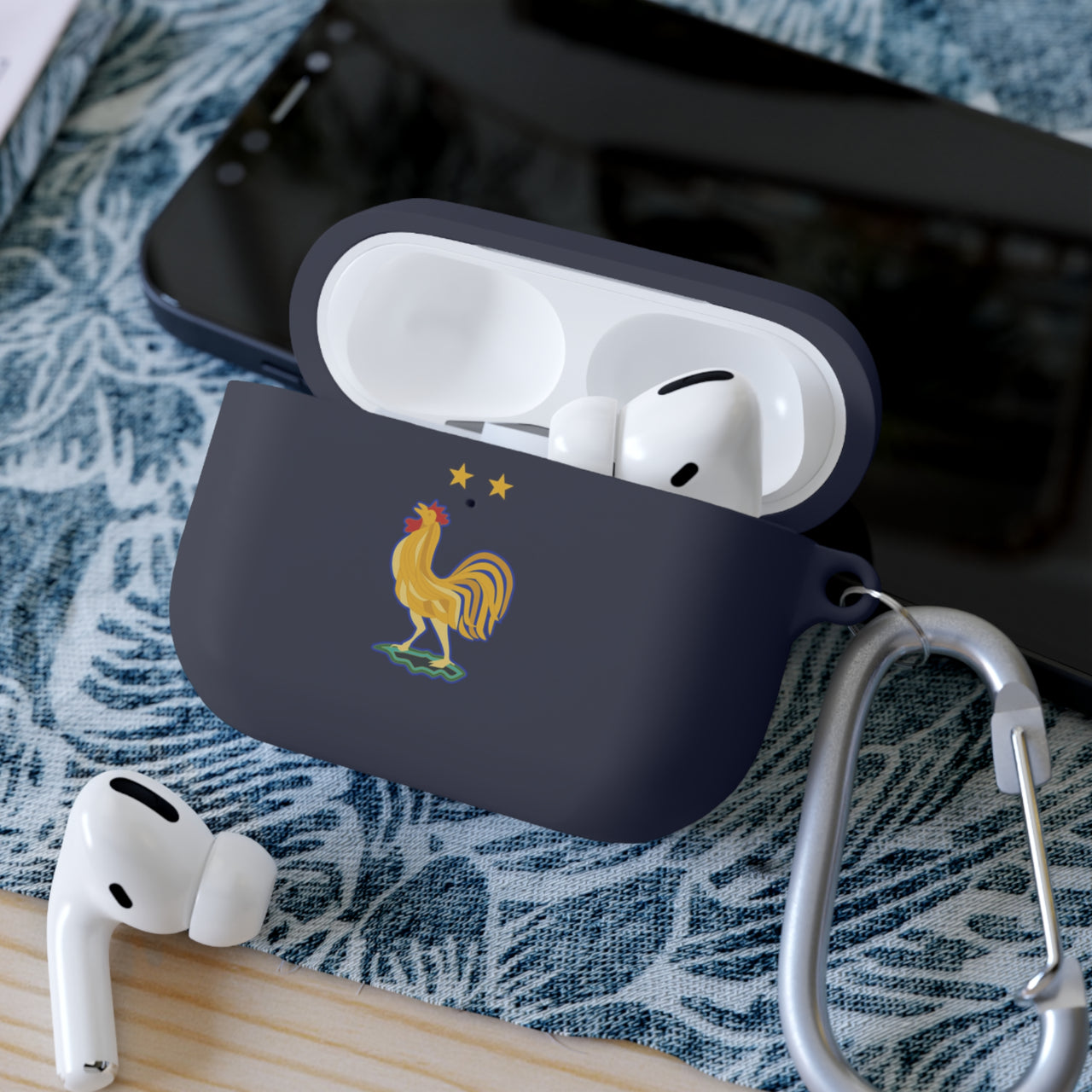 France National Team AirPods Case Cover with Carabiner - Stylish Protector for AirPods & AirPods Pro