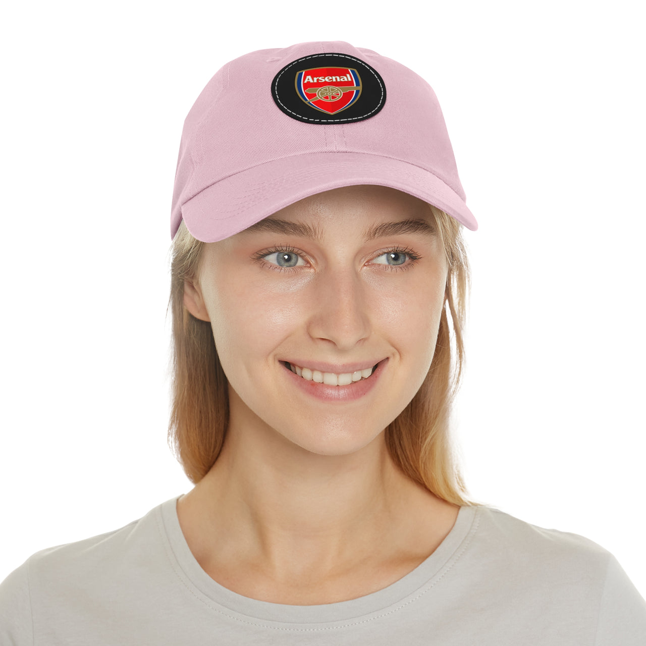 Arsenal Dad Hat with Leather Patch (Round)