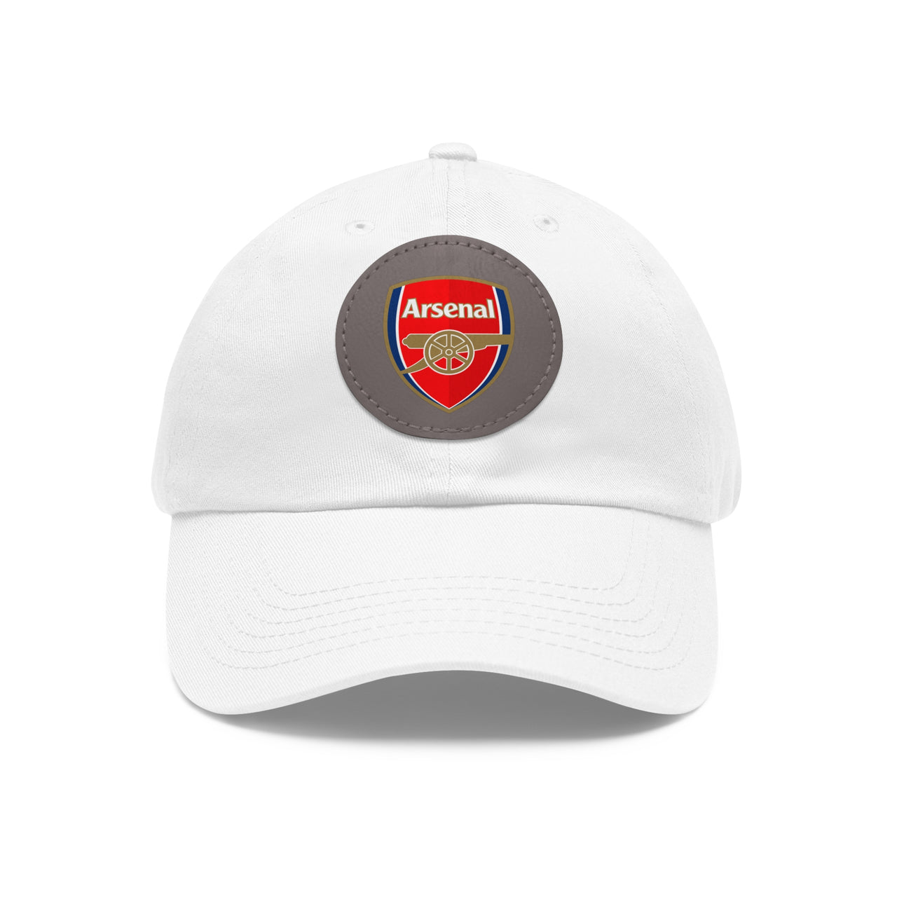 Arsenal Dad Hat with Leather Patch (Round)