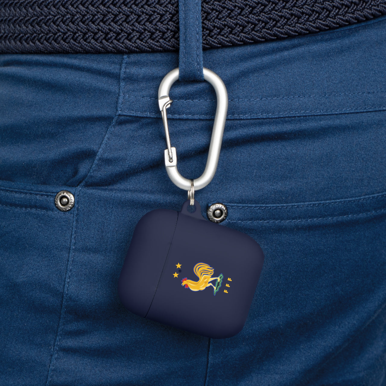 France National Team AirPods Case Cover with Carabiner - Stylish Protector for AirPods & AirPods Pro