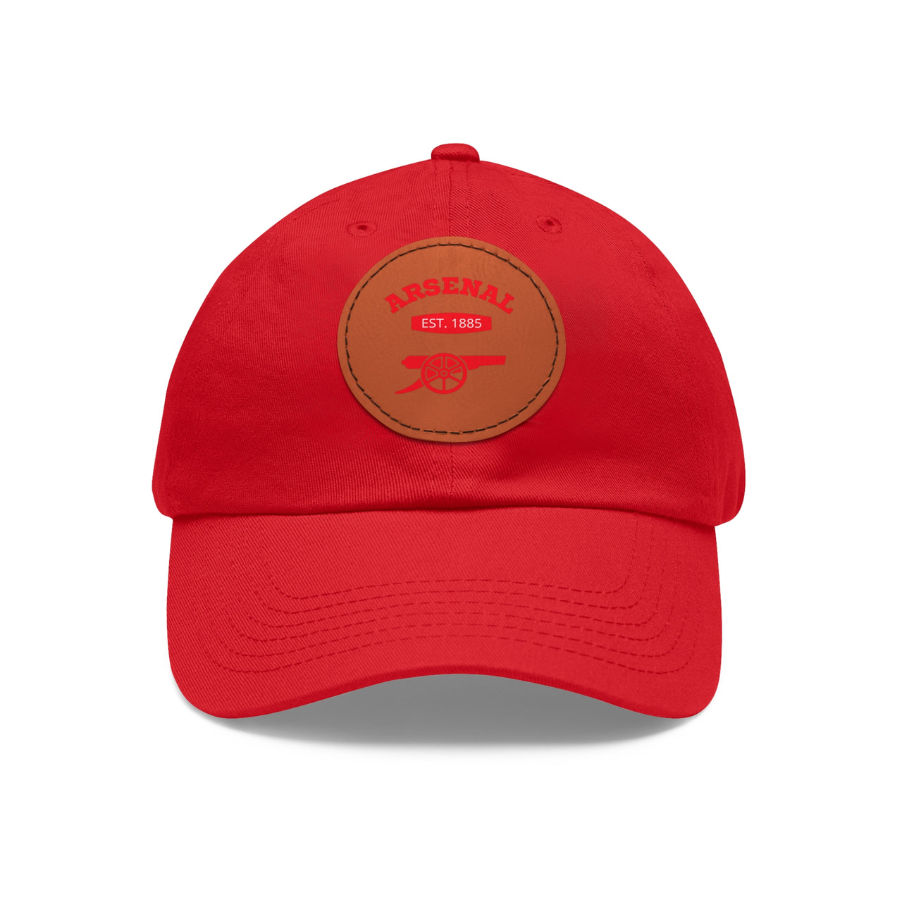 Arsenal Gunners Dad Hat with Leather Patch (Round)