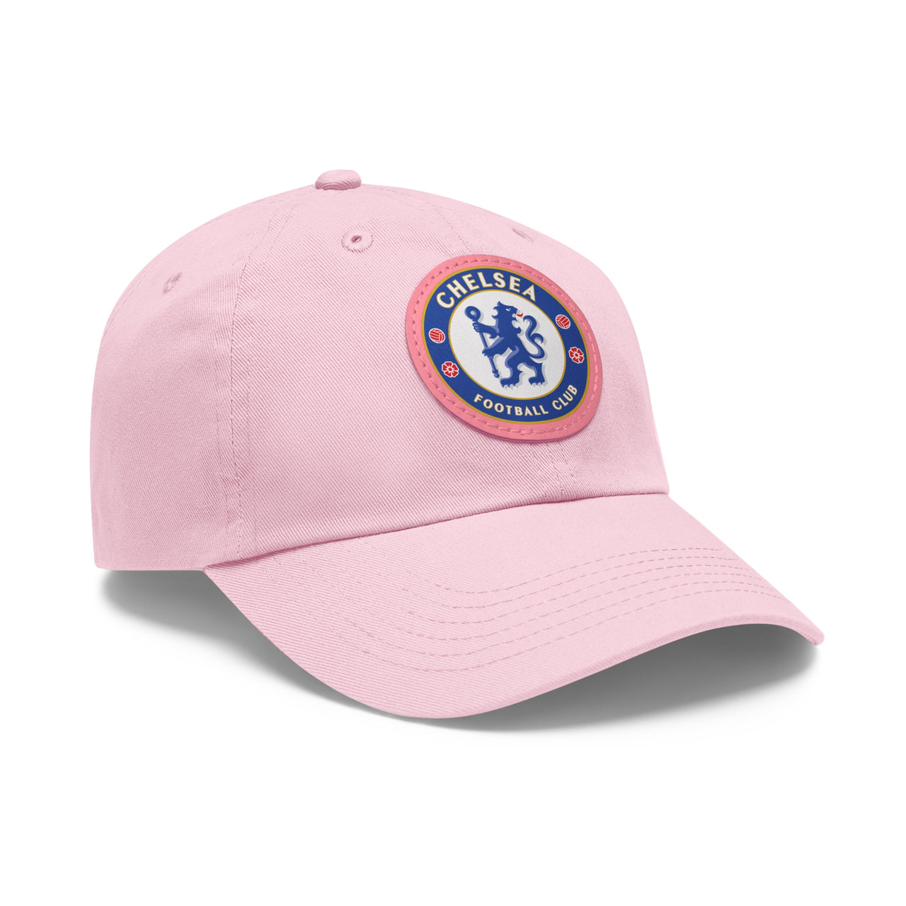 Chelsea Dad Hat with Leather Patch (Round)