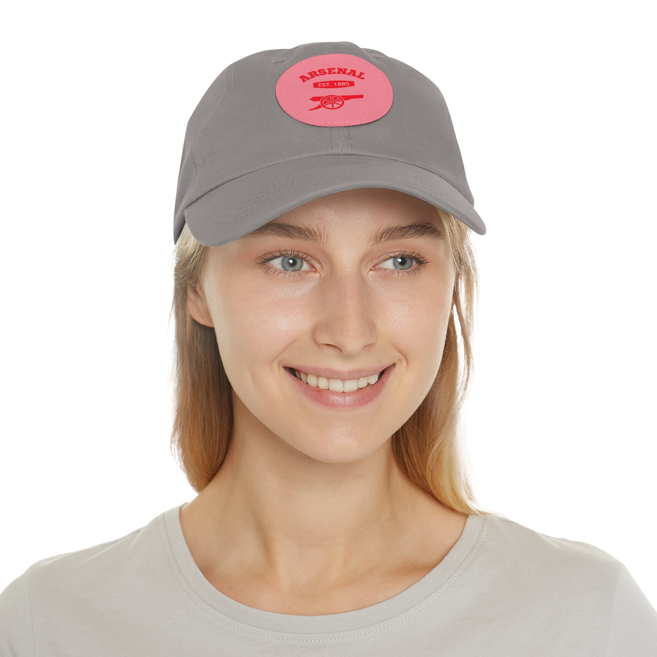 Arsenal Gunners Dad Hat with Leather Patch (Round)