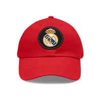 Thumbnail for Real Madrid Dad Hat with Leather Patch (Round)