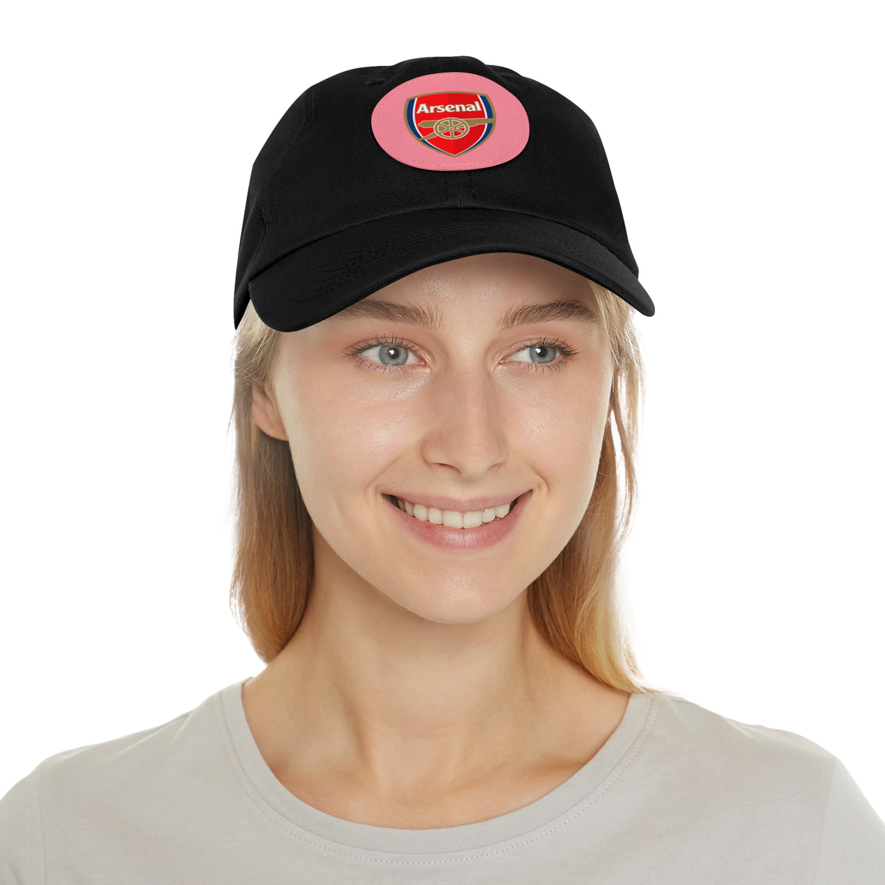 Arsenal Dad Hat with Leather Patch (Round)