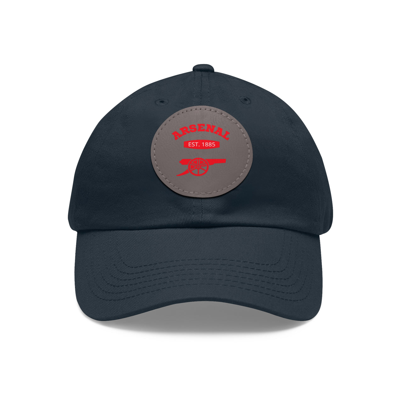 Arsenal Gunners Dad Hat with Leather Patch (Round)