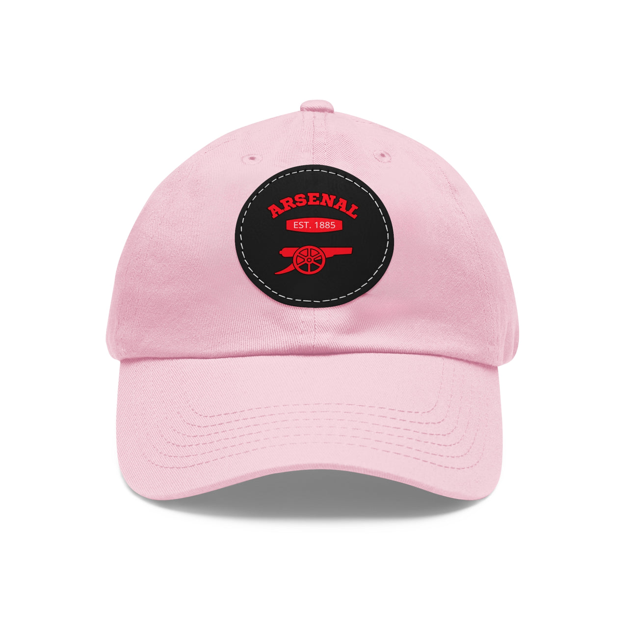 Arsenal Gunners Dad Hat with Leather Patch (Round)