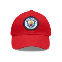 Thumbnail for Manchester City Dad Hat with Leather Patch (Round)