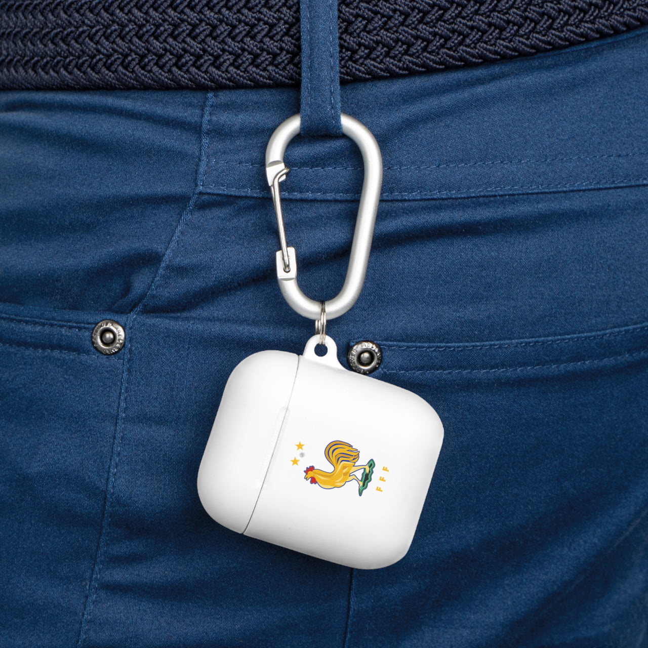 France National Team AirPods Case Cover with Carabiner - Stylish Protector for AirPods & AirPods Pro
