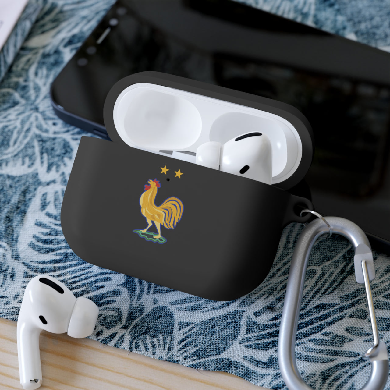 France National Team AirPods Case Cover with Carabiner - Stylish Protector for AirPods & AirPods Pro