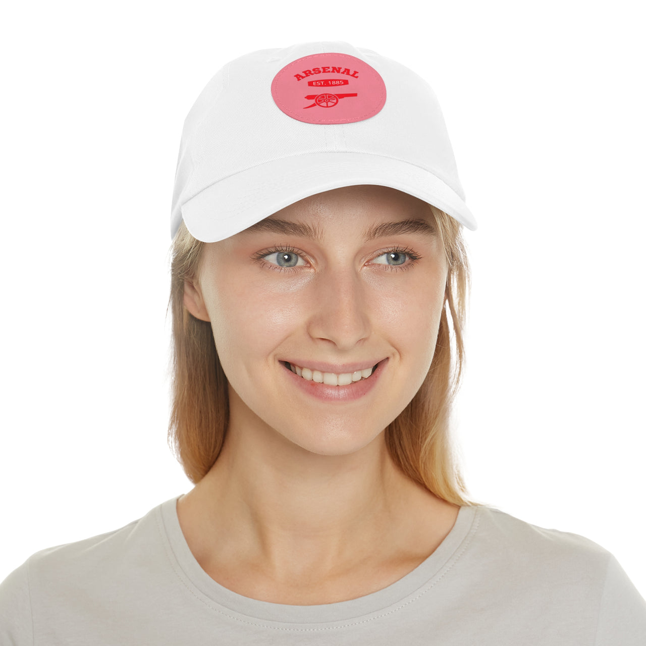 Arsenal Gunners Dad Hat with Leather Patch (Round)