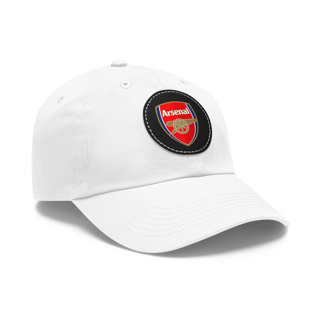 Arsenal Dad Hat with Leather Patch (Round)
