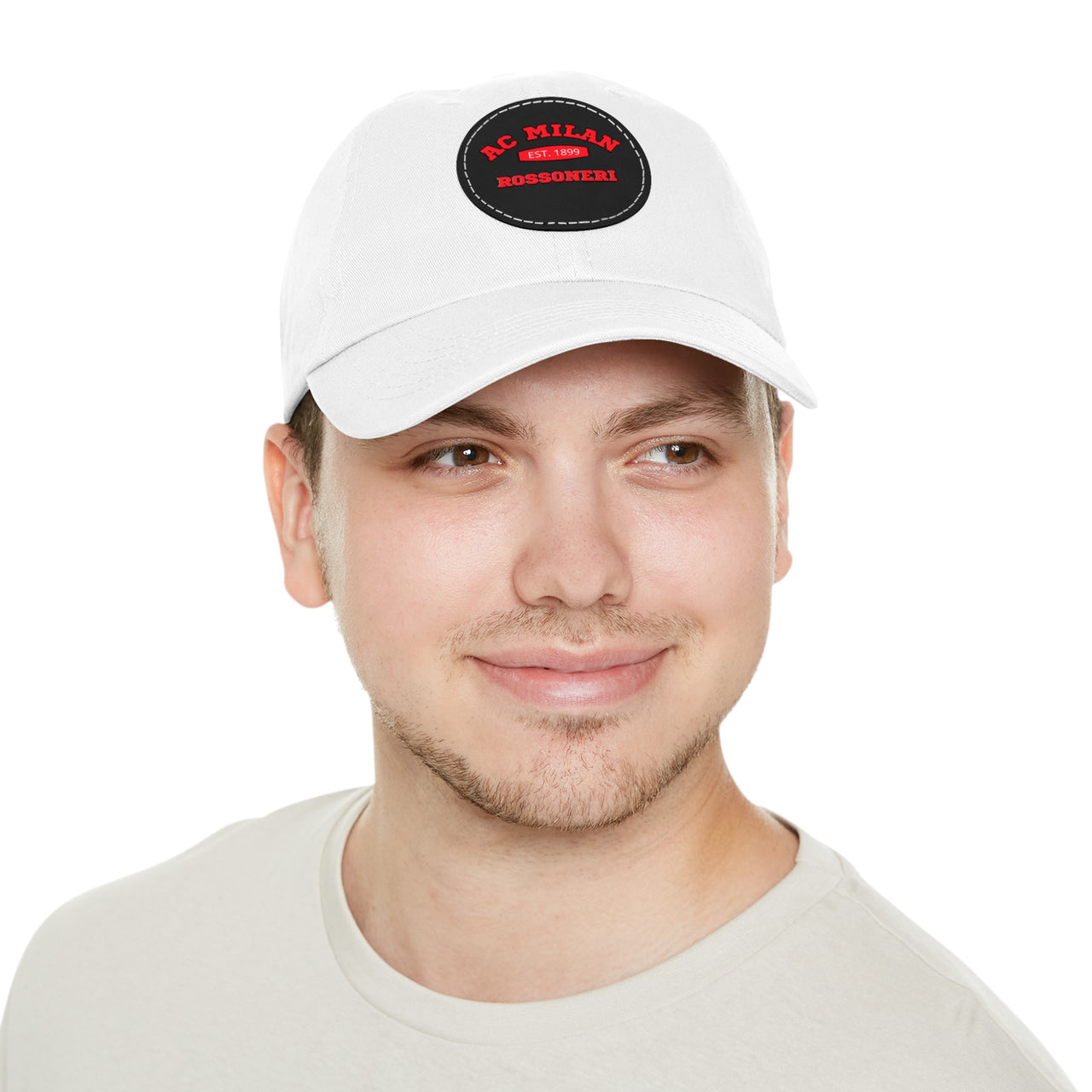 AC Milan Rossoneri Dad Hat with Leather Patch (Round)