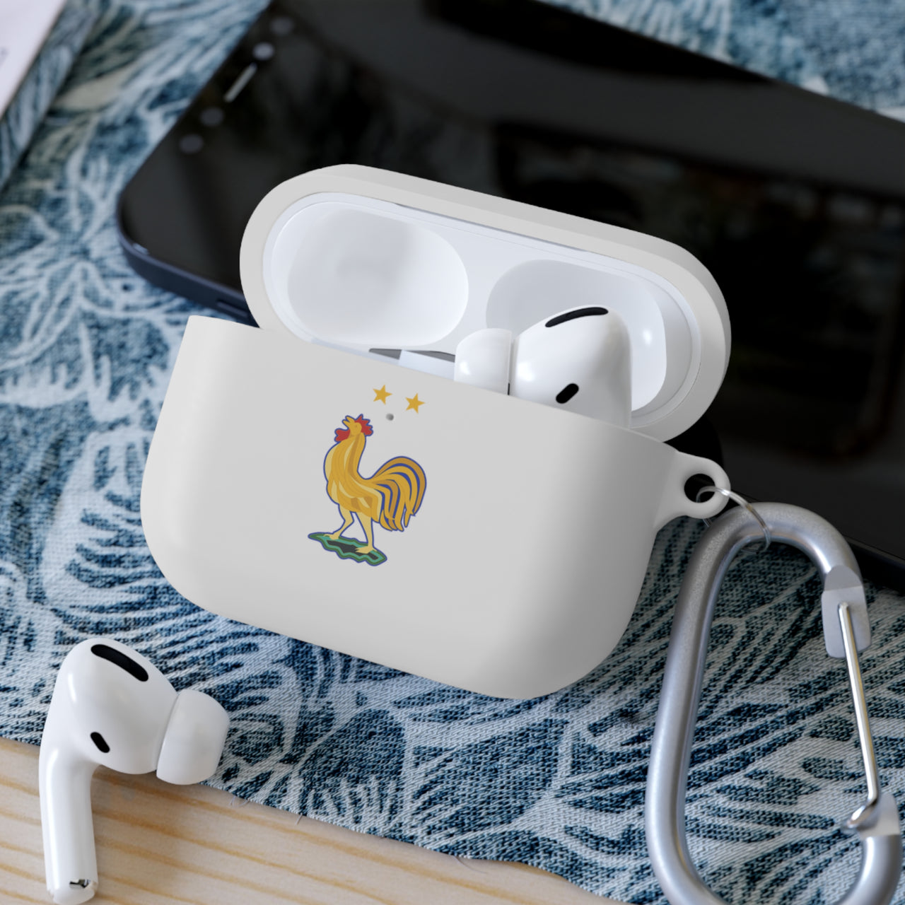 France National Team AirPods Case Cover with Carabiner - Stylish Protector for AirPods & AirPods Pro