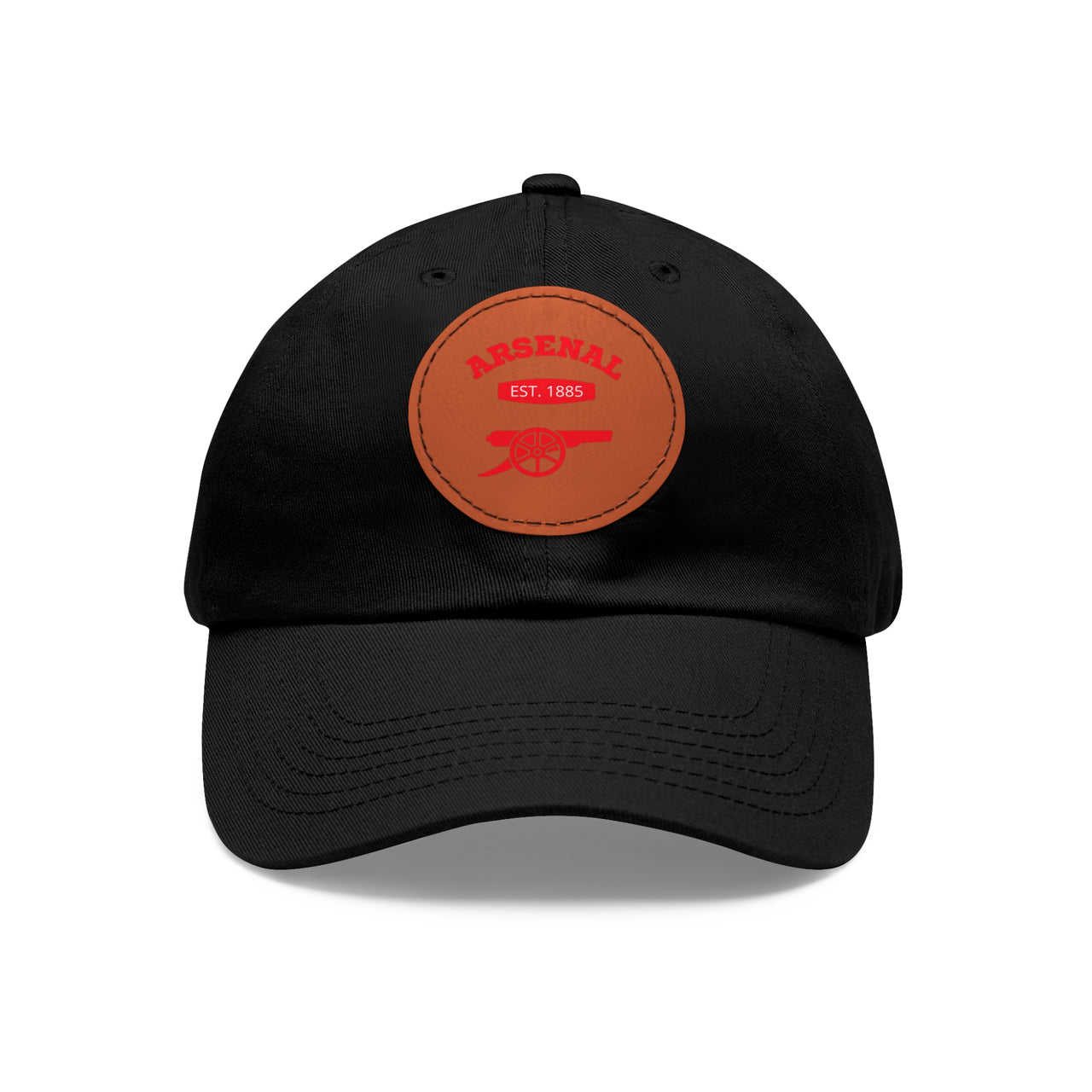 Arsenal Gunners Dad Hat with Leather Patch (Round)
