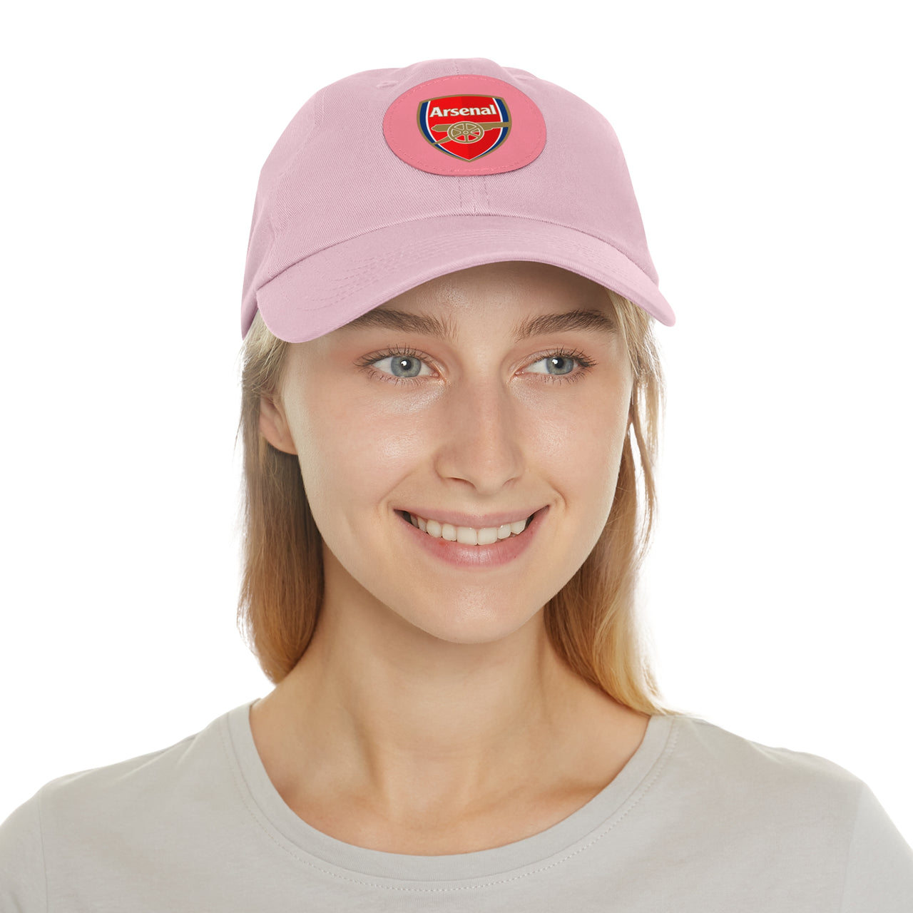 Arsenal Dad Hat with Leather Patch (Round)