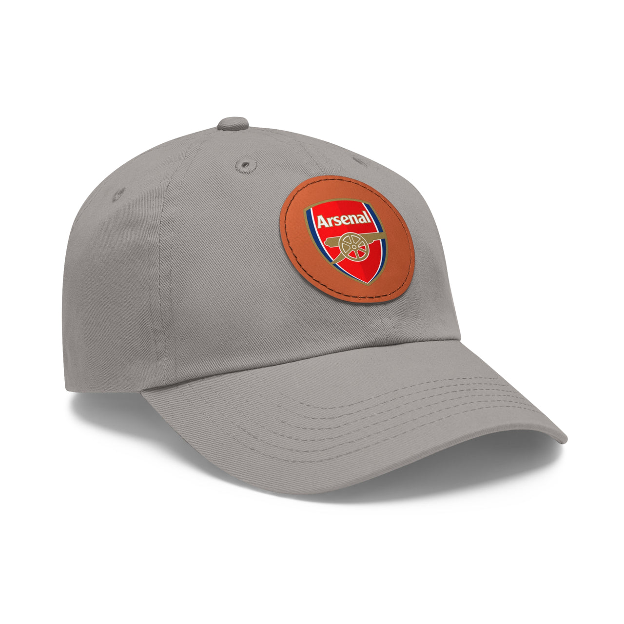 Arsenal Dad Hat with Leather Patch (Round)