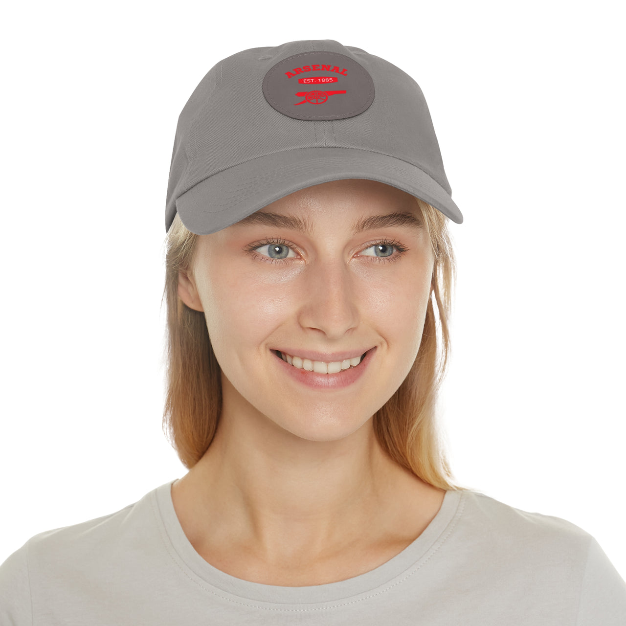 Arsenal Gunners Dad Hat with Leather Patch (Round)
