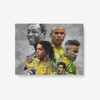 Thumbnail for Brazillian Legends 1 Piece Canvas Wall Art for Living Room - Framed Ready to Hang 24