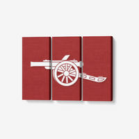 Thumbnail for Arsenal Gunner 3 Piece Canvas Wall Art for Living Room - Framed Ready to Hang 3x8