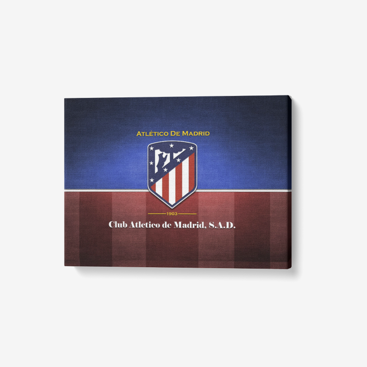 Atletico Madrid 1 Piece Canvas Wall Art for Living Room - Framed Ready to Hang 24"x18"