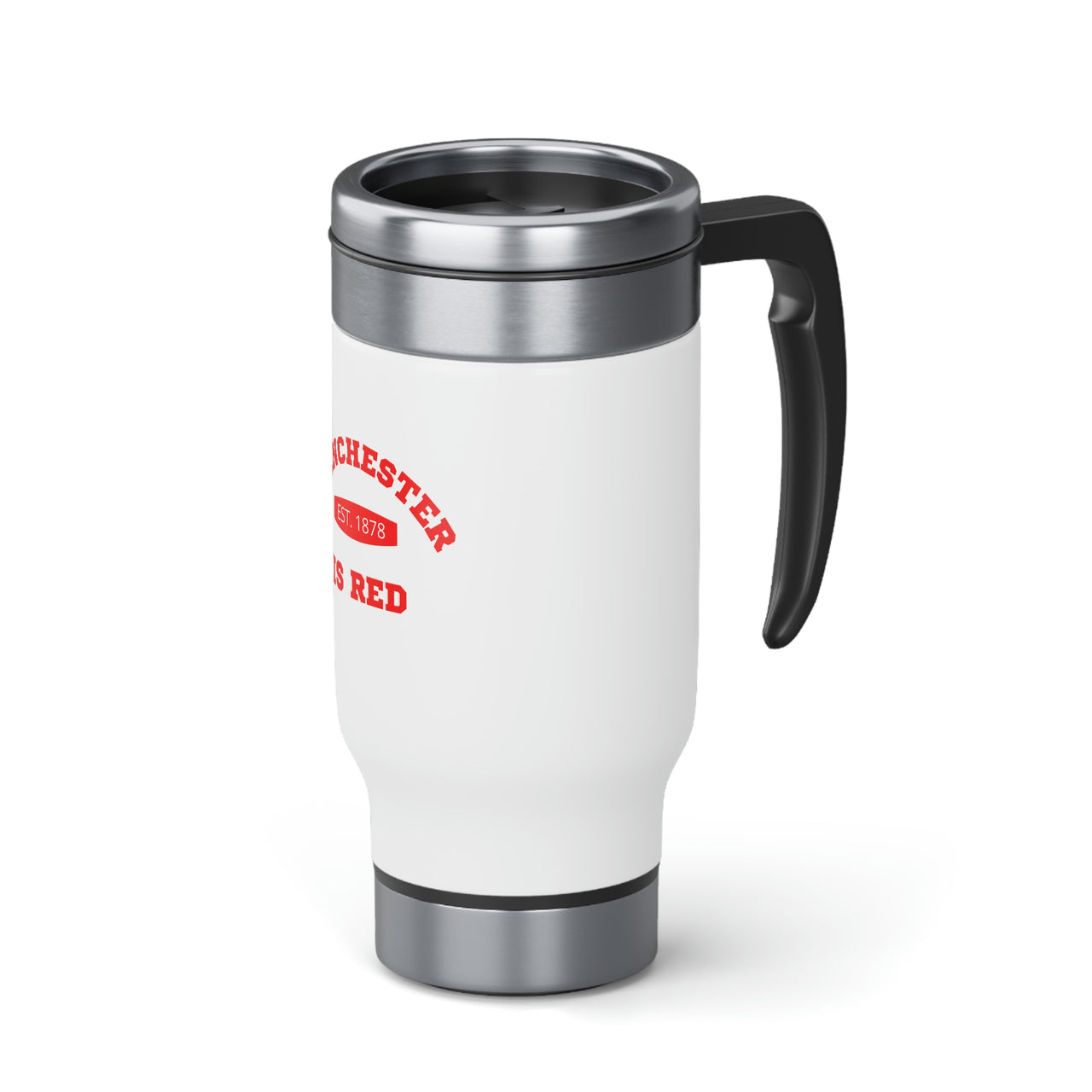 Manchester United Stainless Steel Travel Mug with Handle, 14oz