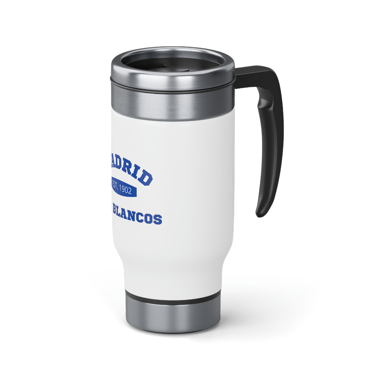 Real Madrid Stainless Steel Travel Mug with Handle, 14oz