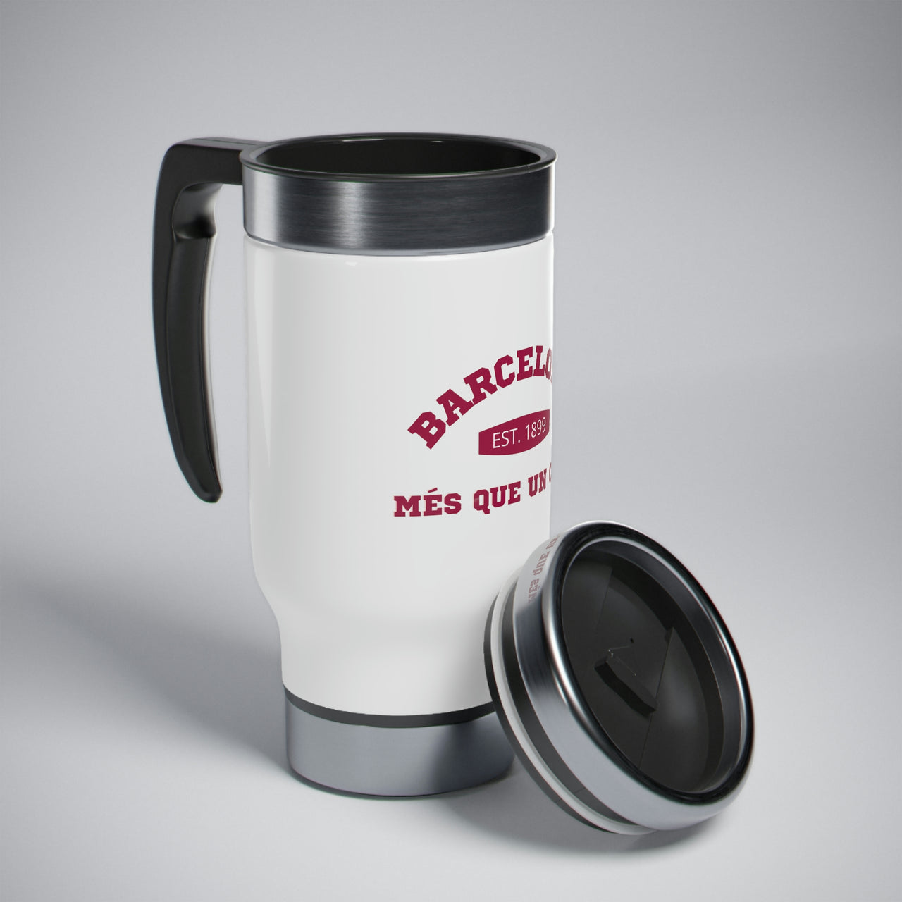 Barcelona Stainless Steel Travel Mug with Handle, 14oz