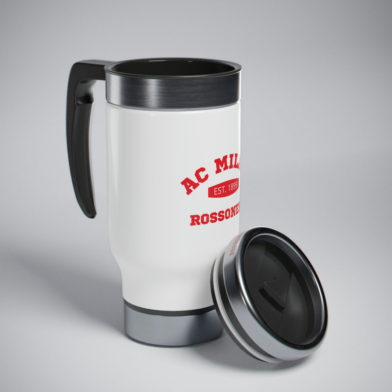 AC Milan Stainless Steel Travel Mug with Handle, 14oz