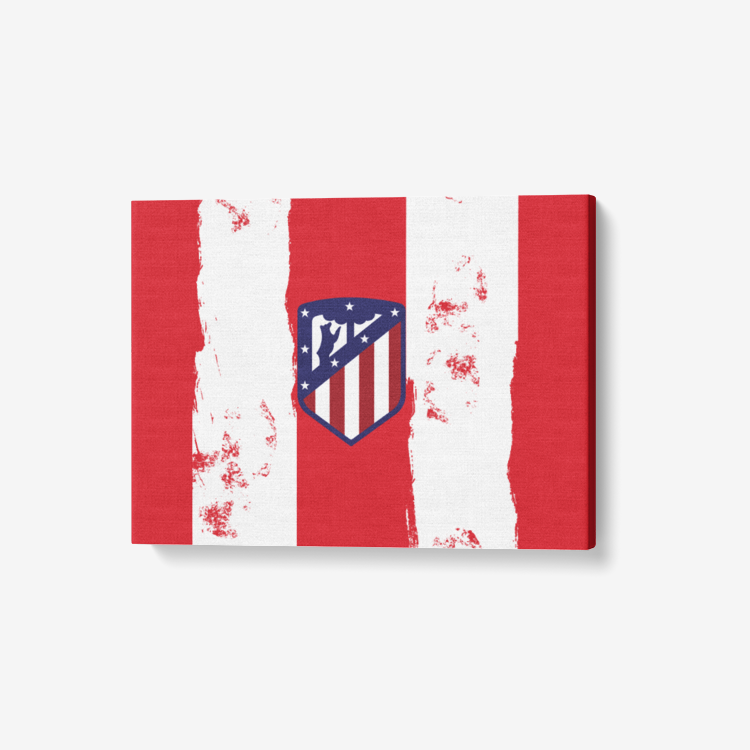 Atletico Madrid 1 Piece Canvas Wall Art for Living Room - Framed Ready to Hang 24"x18"