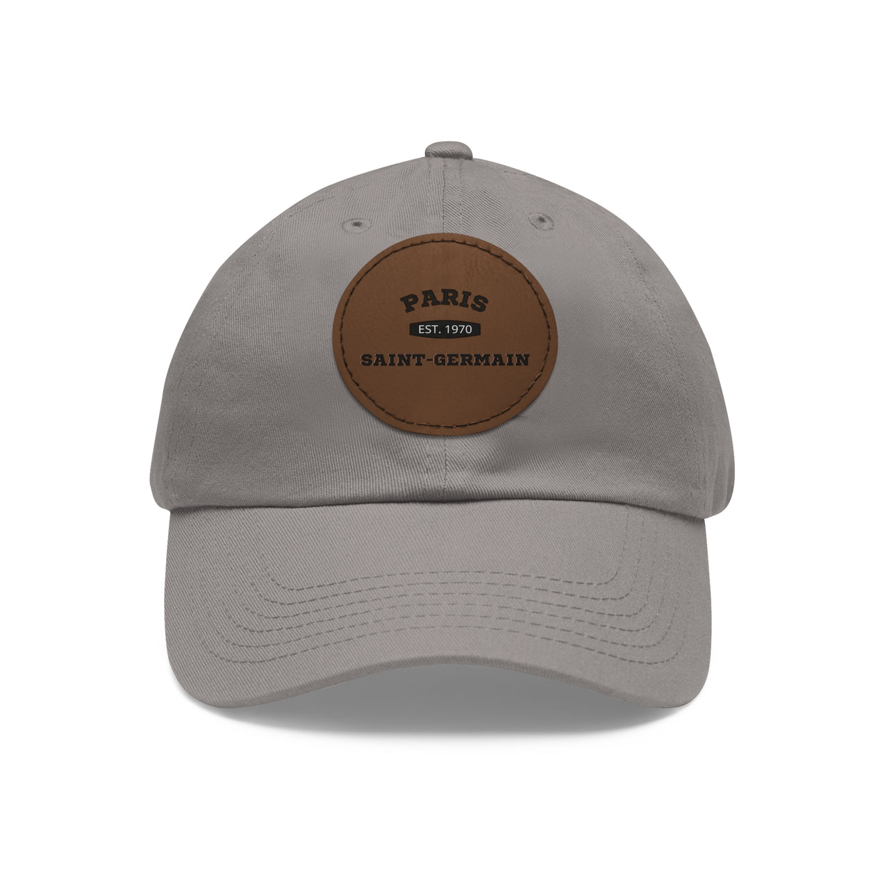 PSG Dad Hat with Leather Patch (Round)